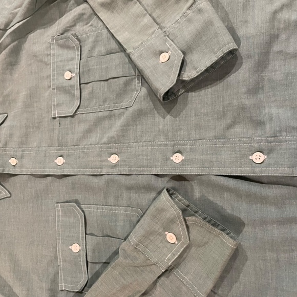 Montgomery Ward vintage men’s lightweight no iron button down size L - Picture 5 of 6